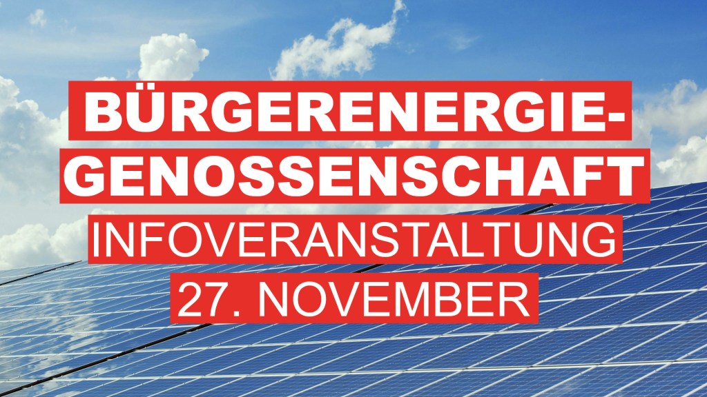 Startschuss für die Bürger-Energie-Genossenschaft